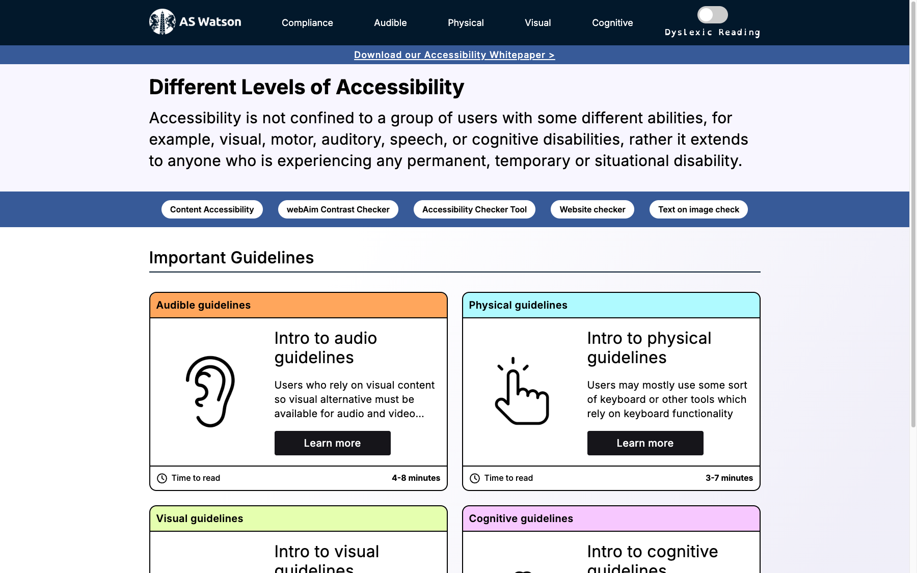 The accessibility resource, live